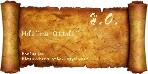 Héra Ottó névjegykártya